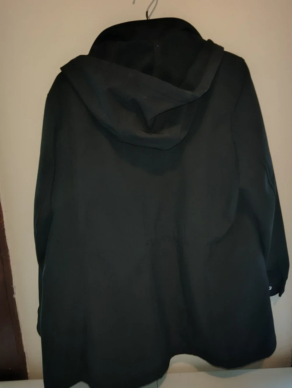 Lands' End Black Lightweight Hooded Zip Jacket
